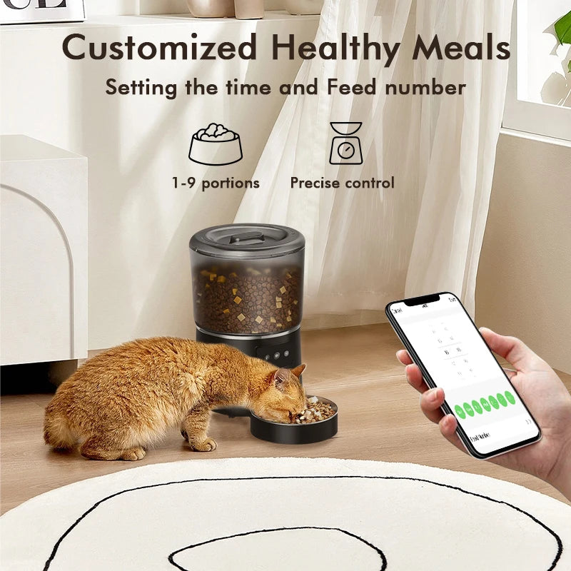NPET 4L Automatic smart pet feeder for cats dogs