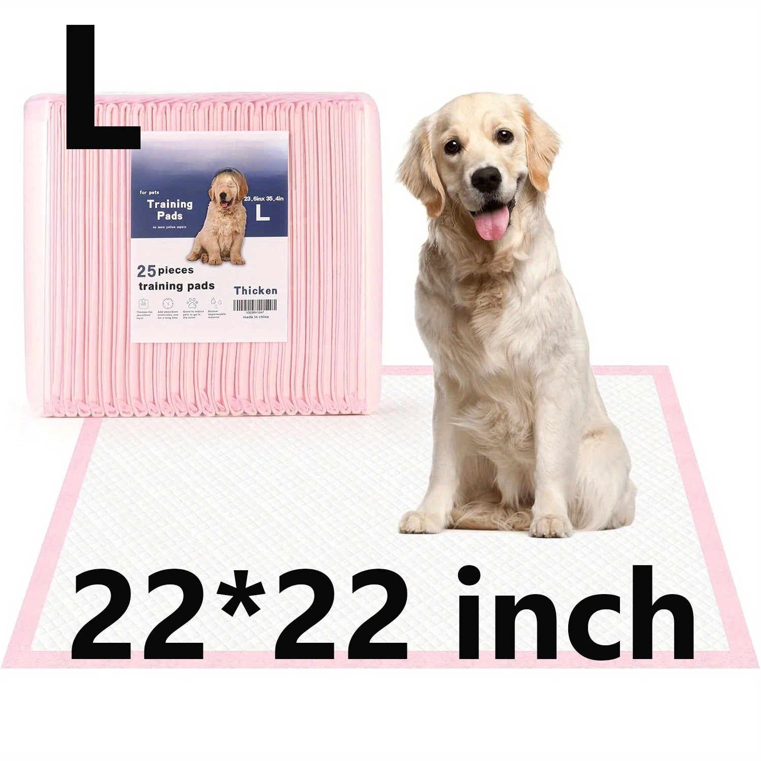 100Pcs Super Absorbent Disposable Pet Urine Pads for Large Breeds