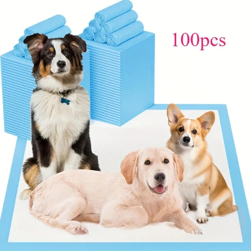 100Pcs Super Absorbent Disposable Pet Urine Pads for Large Breeds