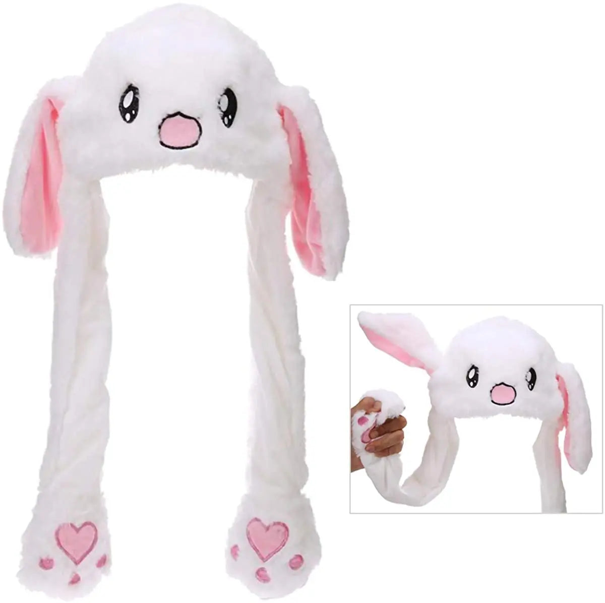 Bunny Moving Ears Hat Cute Ear Hat jumping up Funny Adult