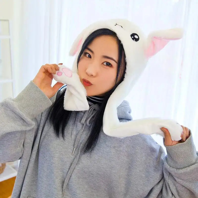 Bunny Moving Ears Hat Cute Ear Hat jumping up Funny Adult