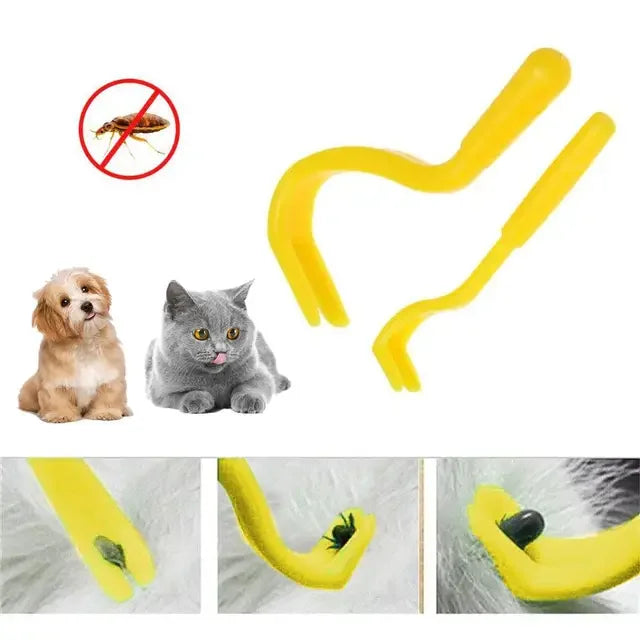 2PCS Pets Tick Removal Tool Dual Teeth Tick