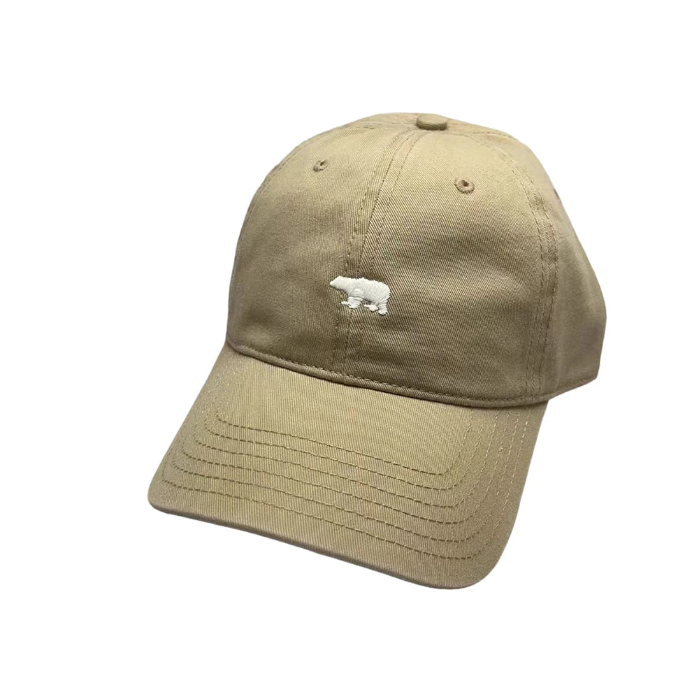 Bear Embroidered Baseball Cap  Breathable Adjustable Unisex