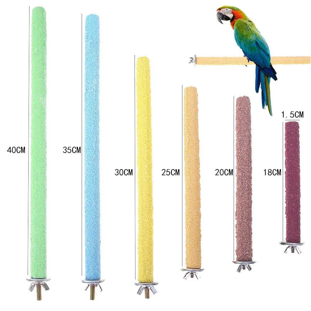Colorful Beak Grinding Stick Non-toxic Parrot Paw Stick