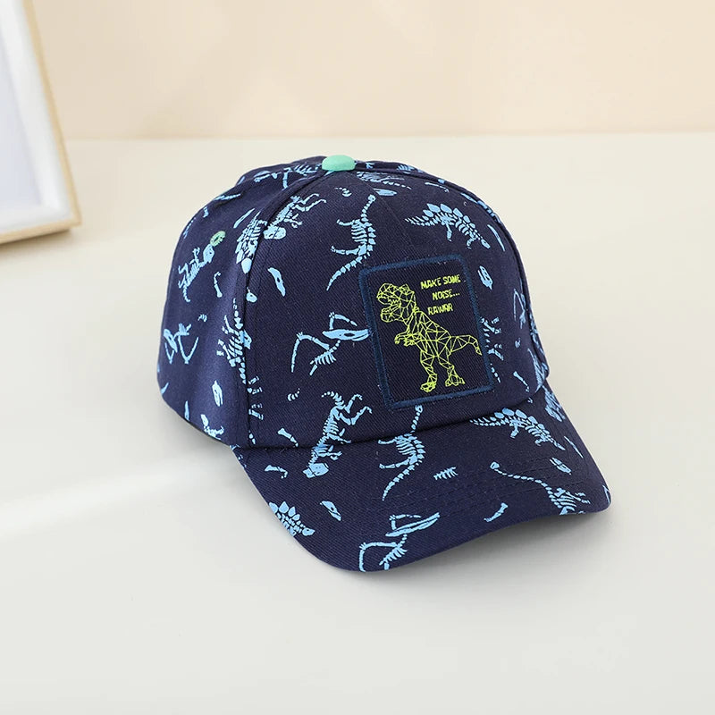 Children's Kids Baseball Cap for Girl Boy Hat Animal Dinosaur Printed Toddler Peaked Caps