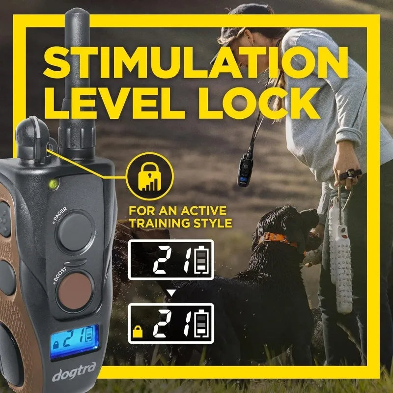 Remote Dog Training E-Collar, HANDSFREE Square, 3/4-Mile Range,