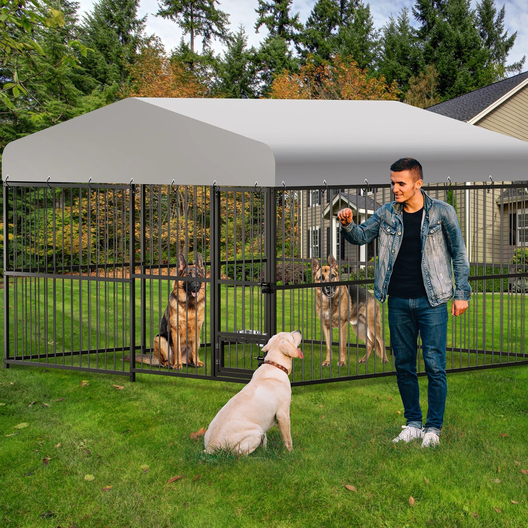 10X10X6FT Large Outdoor Dog Kennel