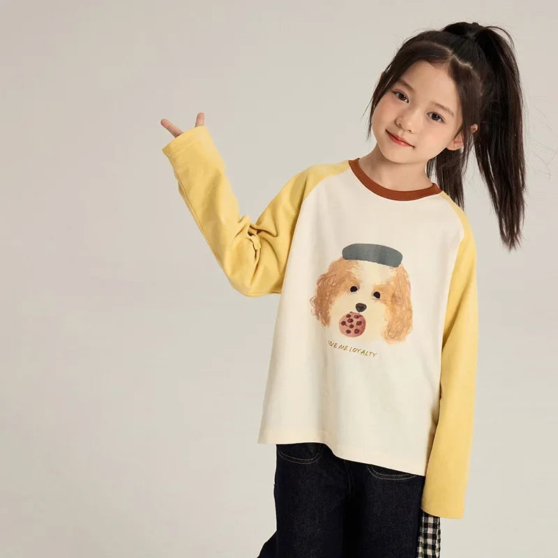 Honey Cherry Children's Cartoon Shoulder Long-sleeved T-shirt Autumn
