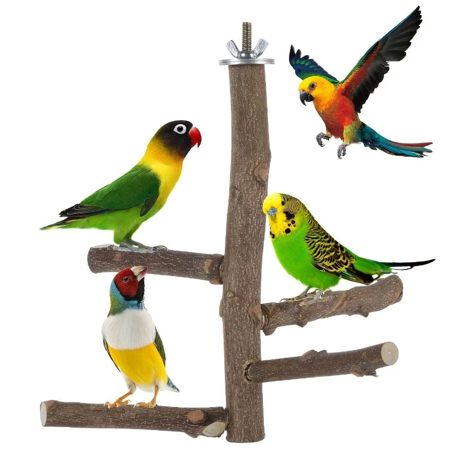 Bird Climbing Wood Cage Perch