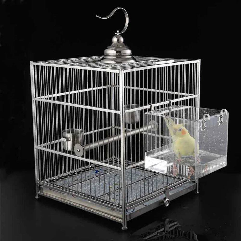 Transparent Acrylic Bird Bath Box Thickened