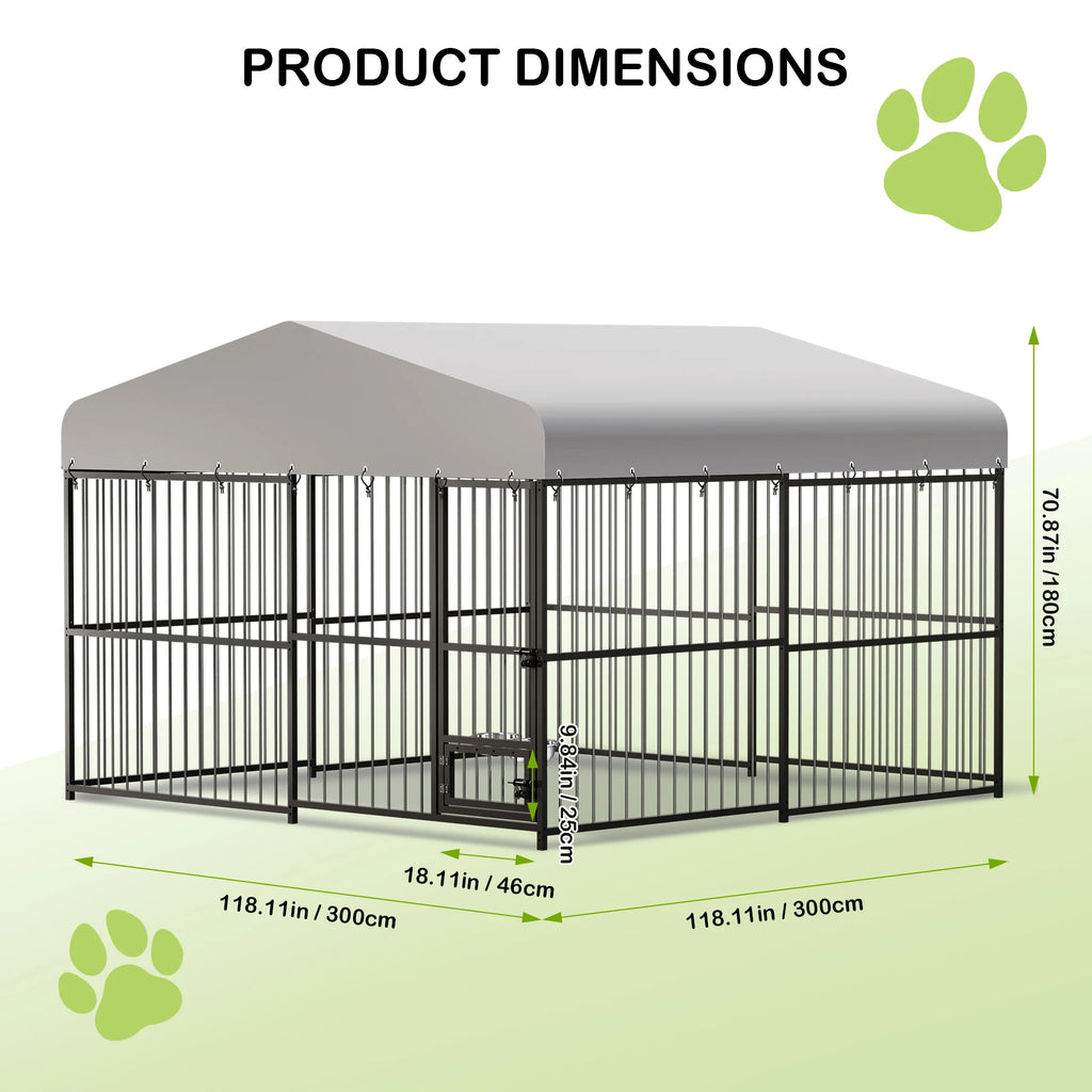 10X10X6FT Large Outdoor Dog Kennel