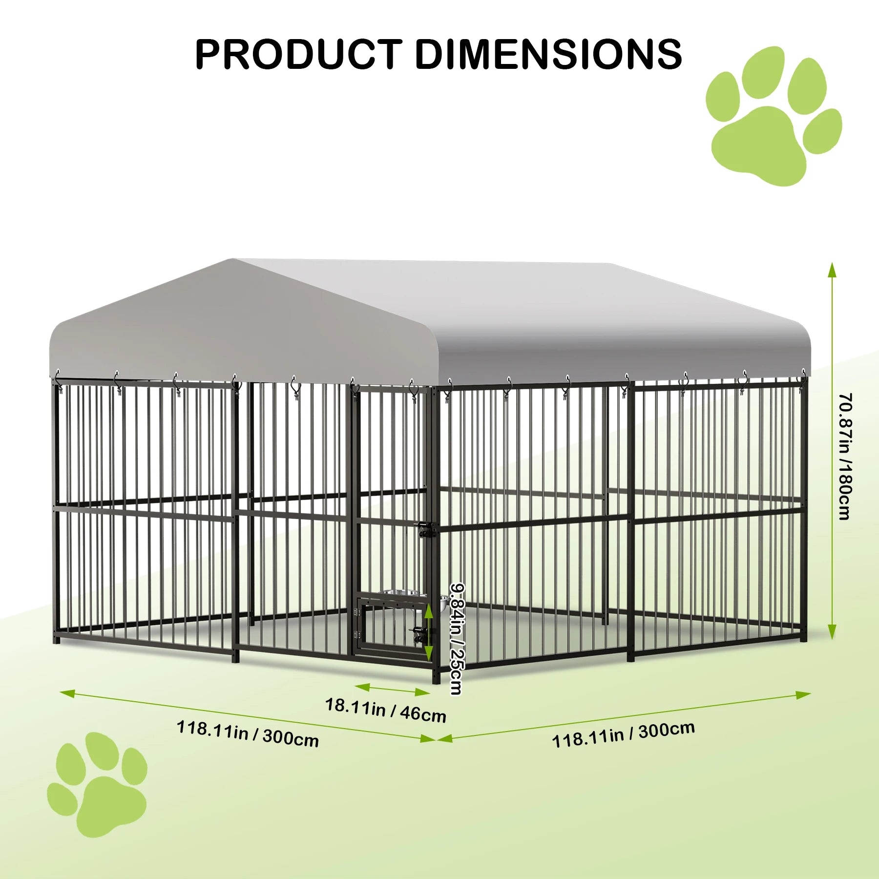 10X10X6FT Large Outdoor Dog Kennel