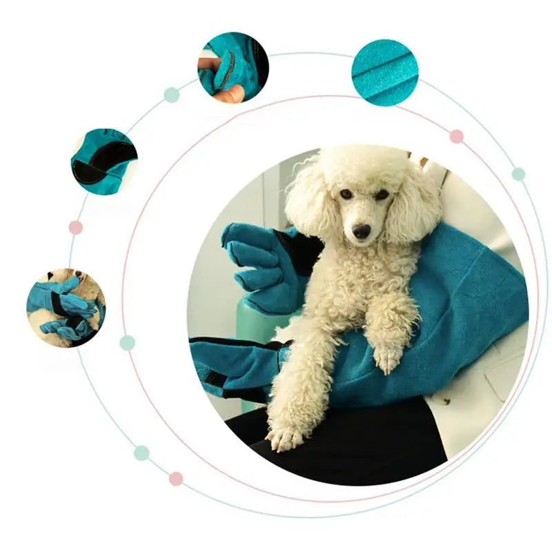 Pet Gloves Durable Anti-Bite Leather Protective Glove