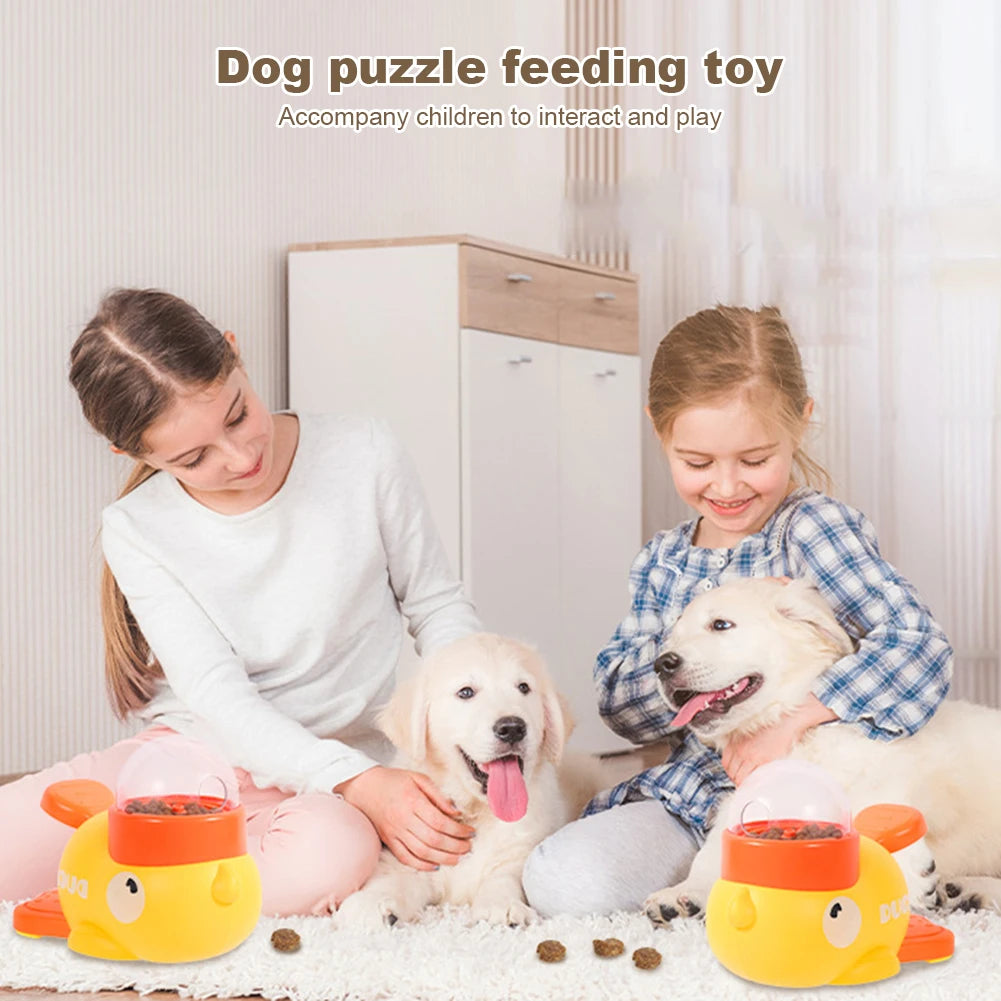 Yellow Duck Dog and cat Slow Feeder