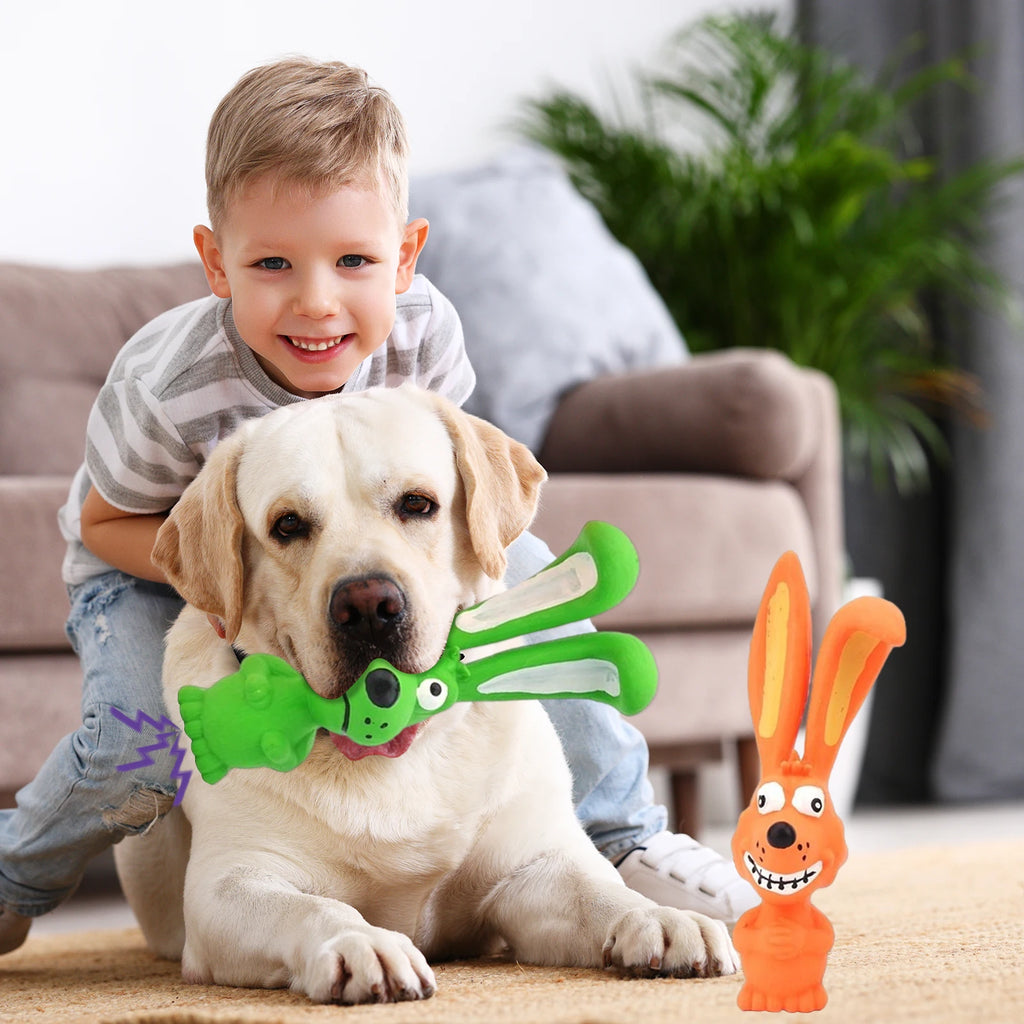 Squeaky Latex Dog Toys High Flexibility