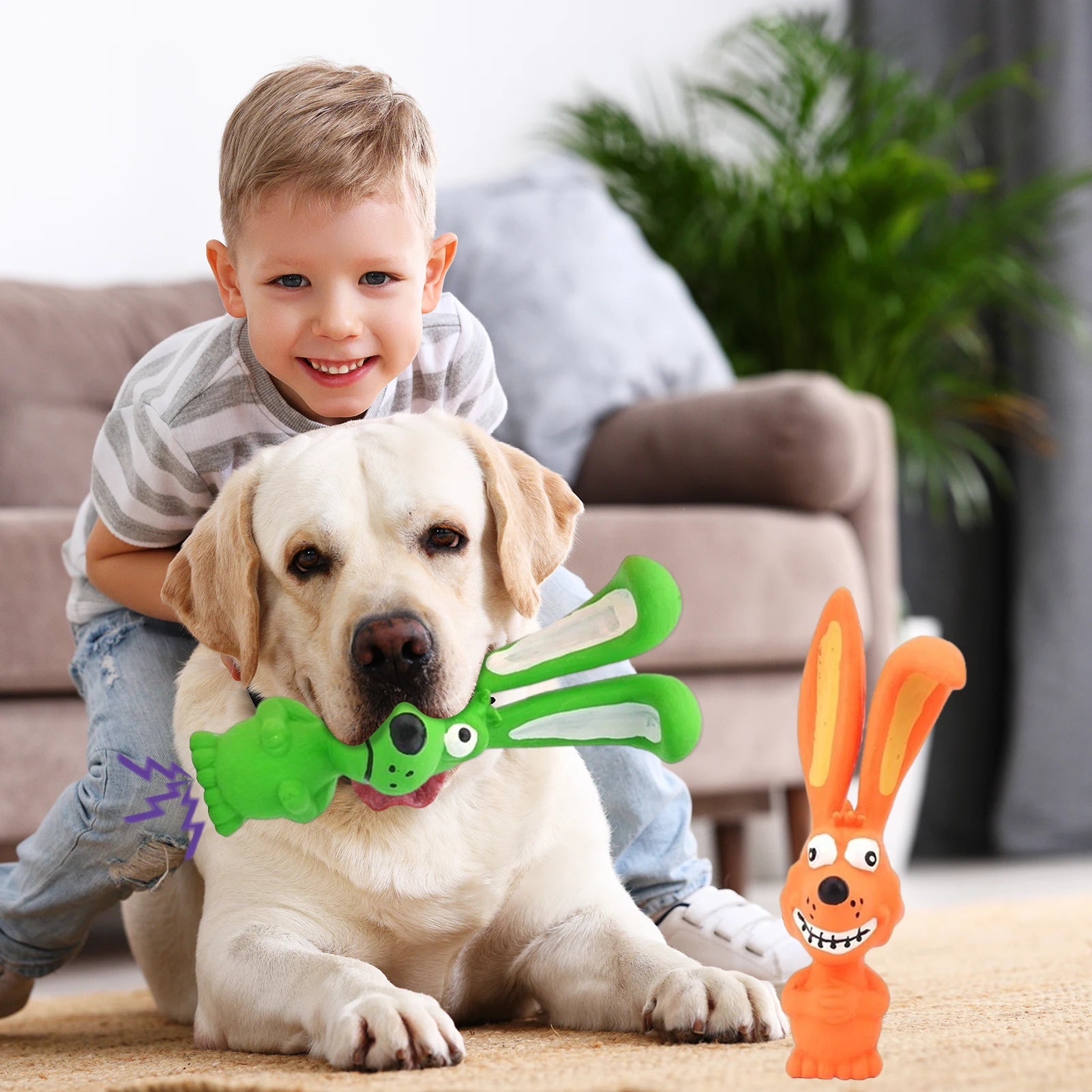 Squeaky Latex Dog Toys High Flexibility