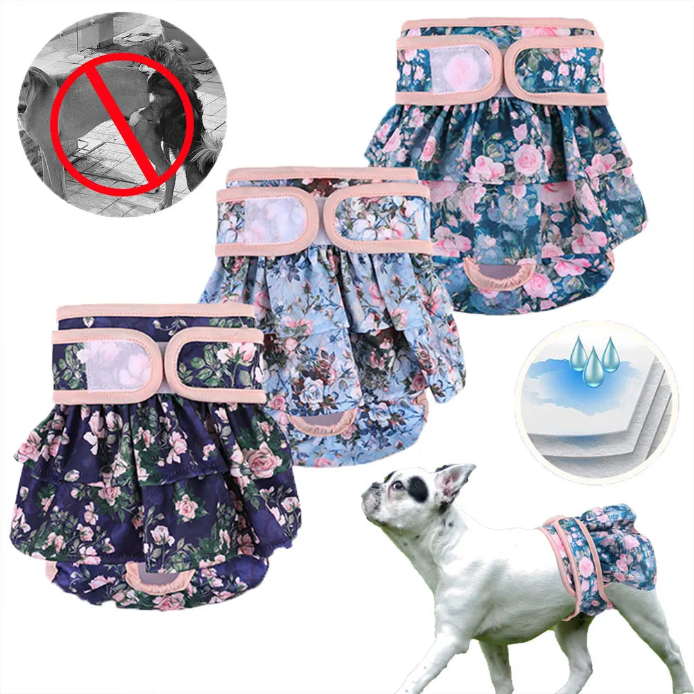 Adjustable Dog Diapers Female Reusable Washable
