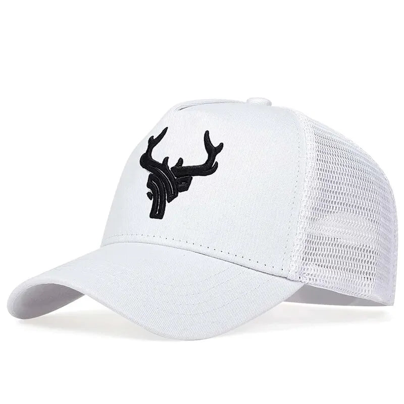 Unisex Animal Antlers Embroidery Baseball Adjustable Casual Hats
