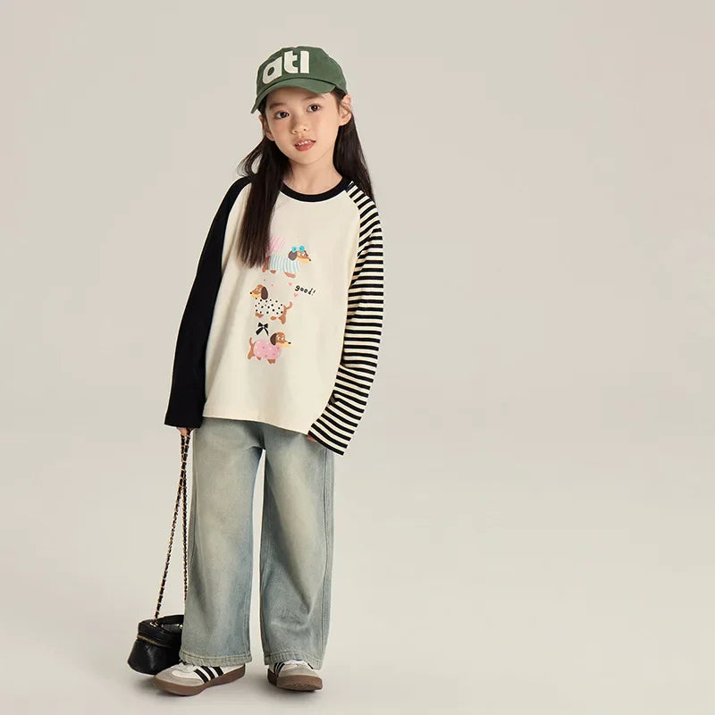 Honey Cherry Children's Cartoon Shoulder Long-sleeved T-shirt Autumn