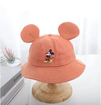 Cartoon Mickey Mouse Bucket Hat Baby Boys Girls Sun Hats Kids Outdoor Caps