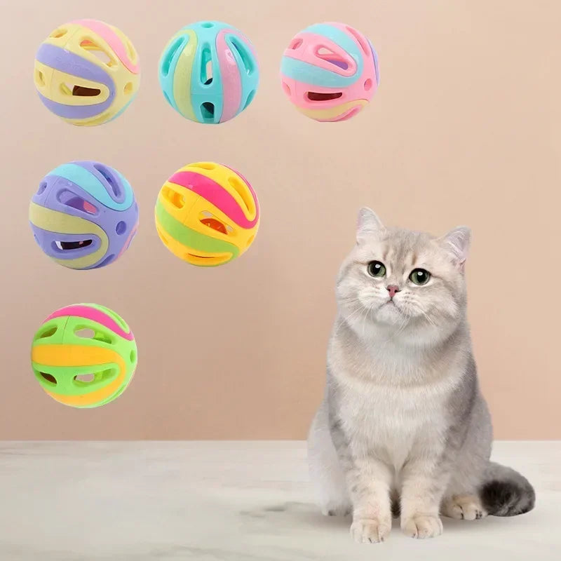 Cat Toys Colorful Splicing Bell Ball