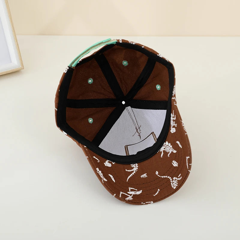 Children's Kids Baseball Cap for Girl Boy Hat Animal Dinosaur Printed Toddler Peaked Caps