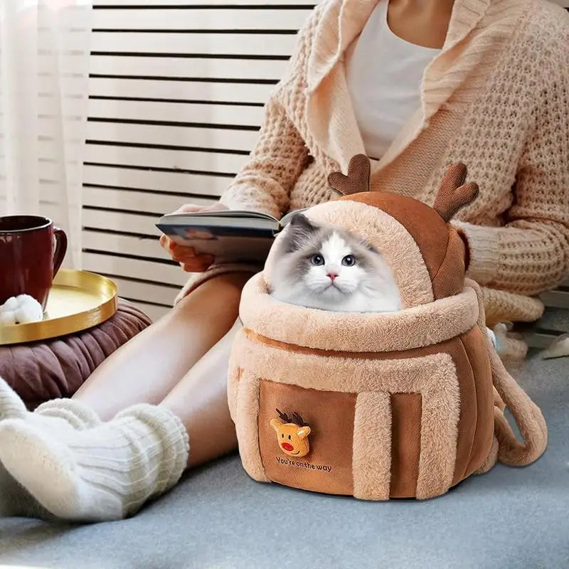 winter Warm Pet Carrier Bag Small Cats Dogs