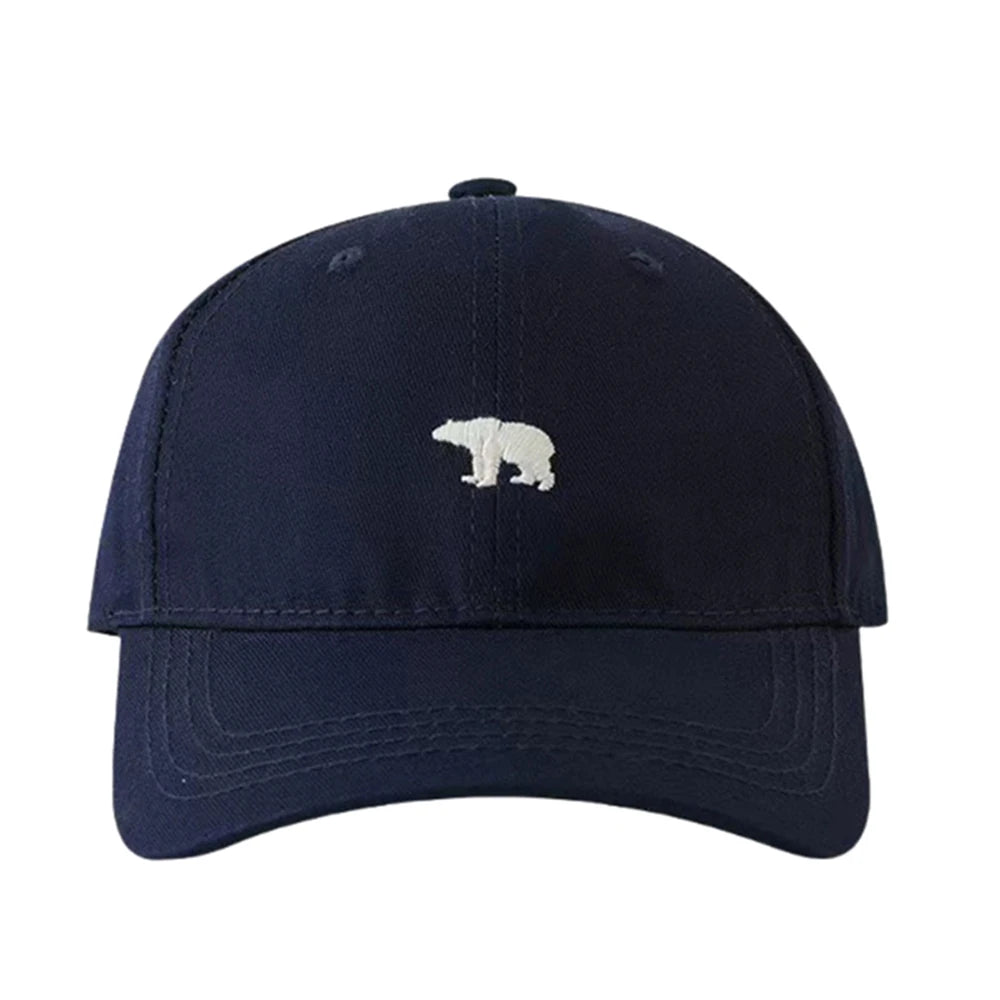 Bear Embroidered Baseball Cap  Breathable Adjustable Unisex