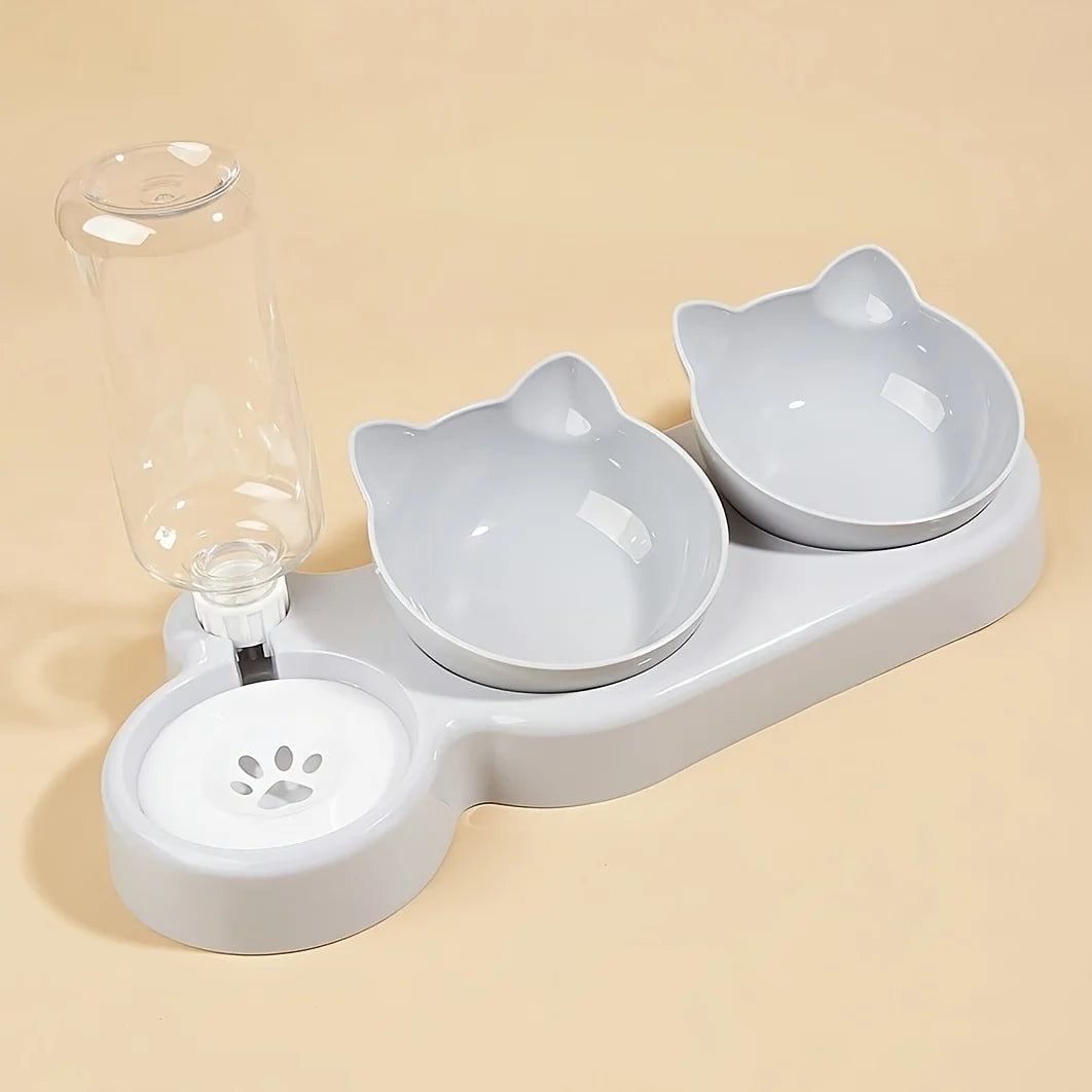 Pet Bowls With Water Feeder, 3 In 1 Ear Design