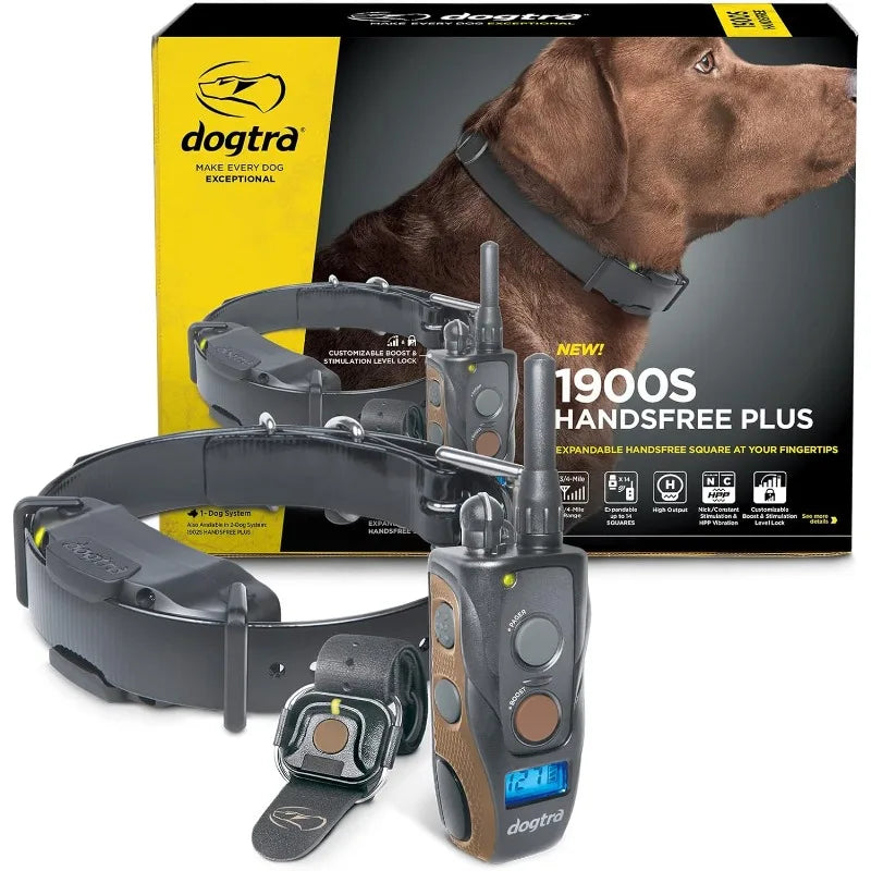 Remote Dog Training E-Collar, HANDSFREE Square, 3/4-Mile Range,