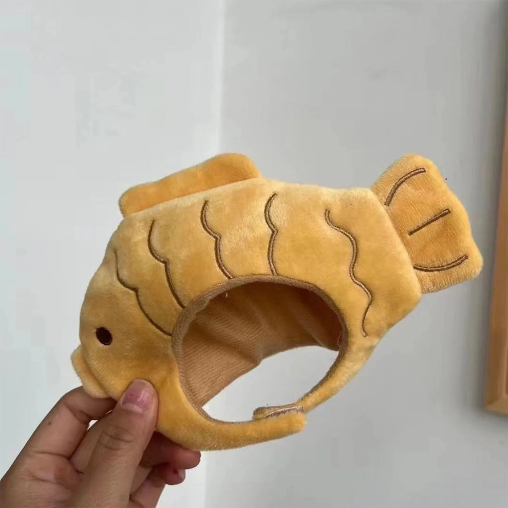 Cartoon Cat Hat Cute Fish Shape
