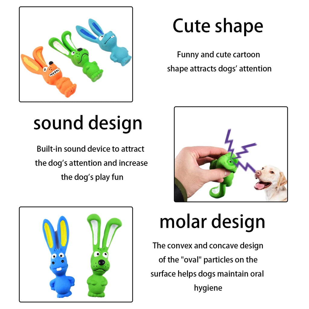 Squeaky Latex Dog Toys High Flexibility