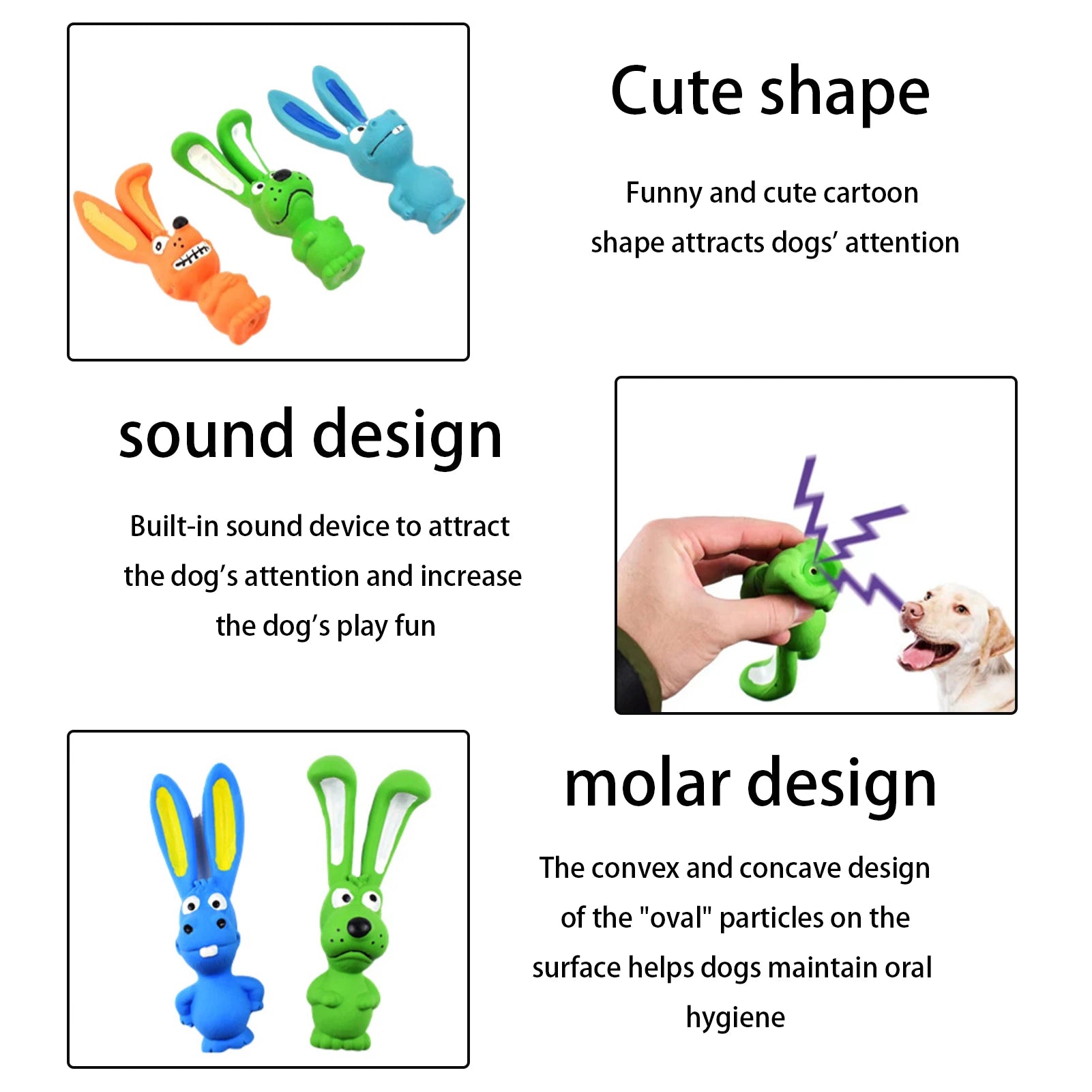 Squeaky Latex Dog Toys High Flexibility