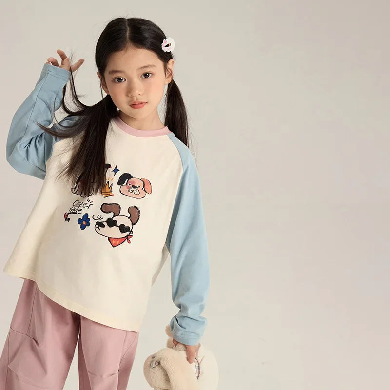 Honey Cherry Children's Cartoon Shoulder Long-sleeved T-shirt Autumn