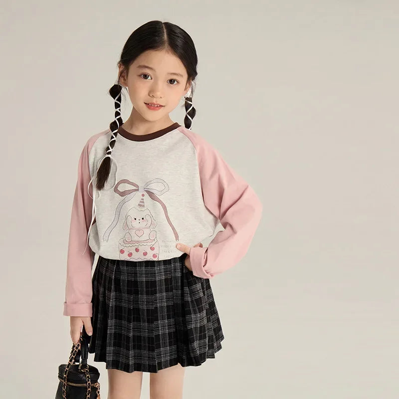 Honey Cherry Children's Cartoon Shoulder Long-sleeved T-shirt Autumn