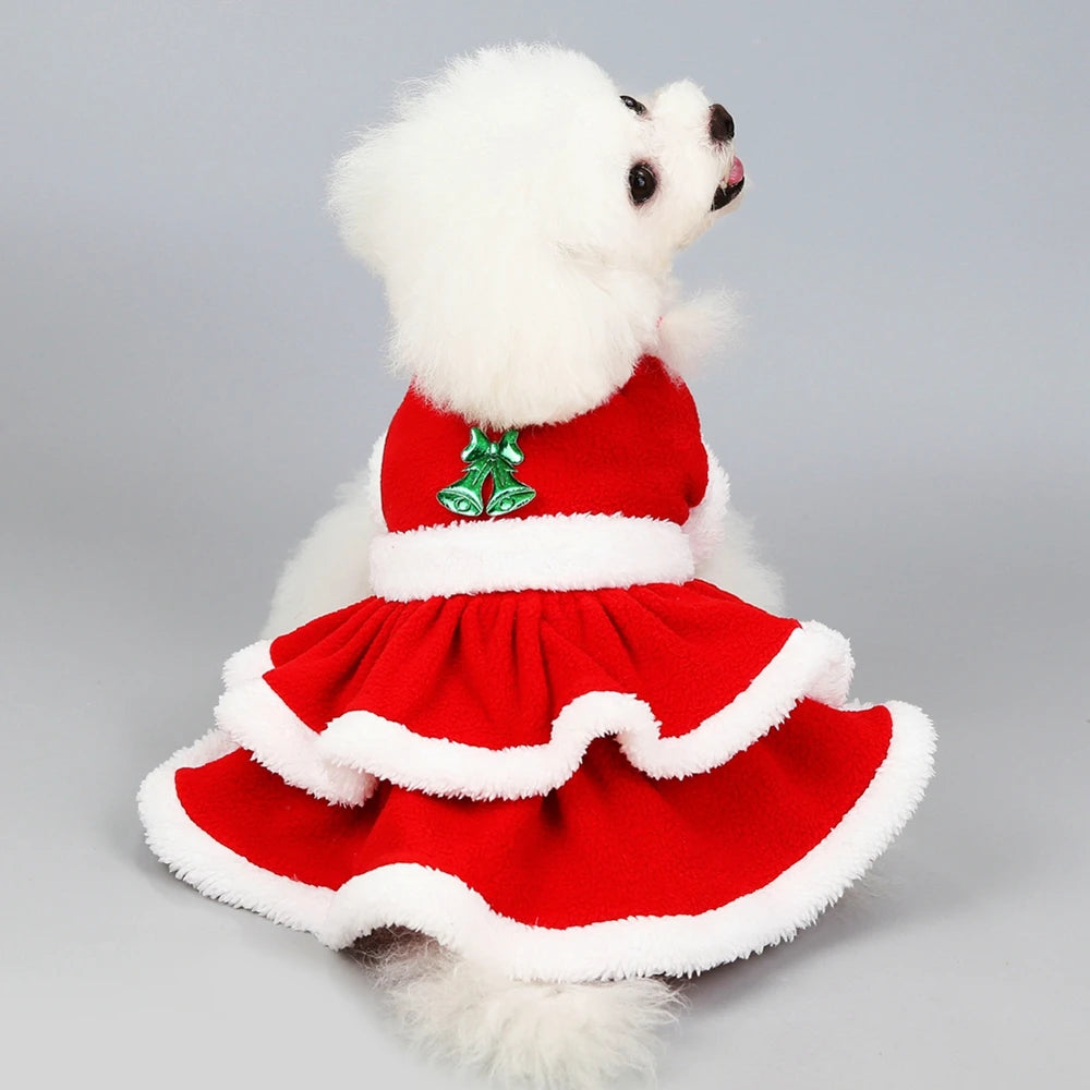 Christmas Dog Girls Costume Dress Puppy