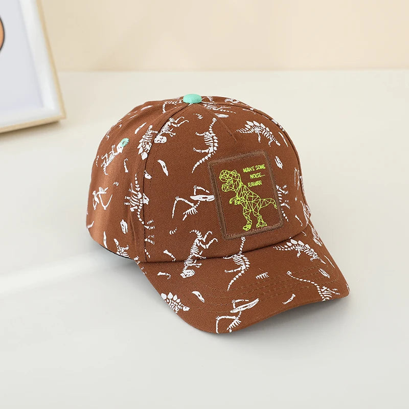 Children's Kids Baseball Cap for Girl Boy Hat Animal Dinosaur Printed Toddler Peaked Caps