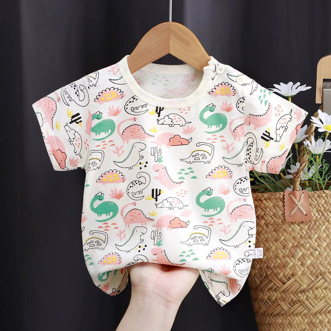 Cute Dinosaur Kids Girl Clothes T-shirt Bear Baby Tops
