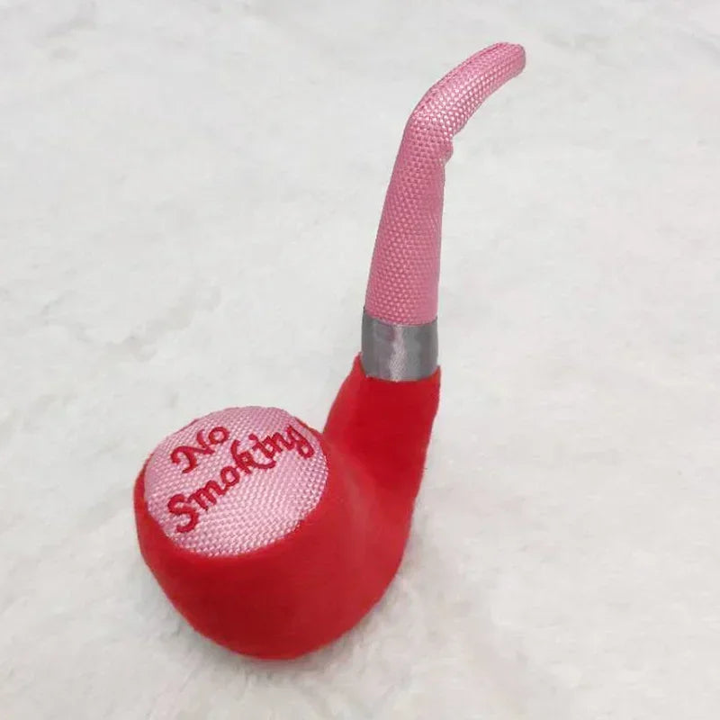 1Pc Plush Squeak Toys for Dogs Smoking Pet Toys Cat