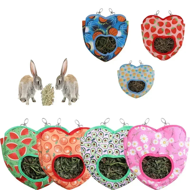 Rabbit Small, Pet Hay Bag Dutch Pig Dragon Cat Hanging  Feed Bag