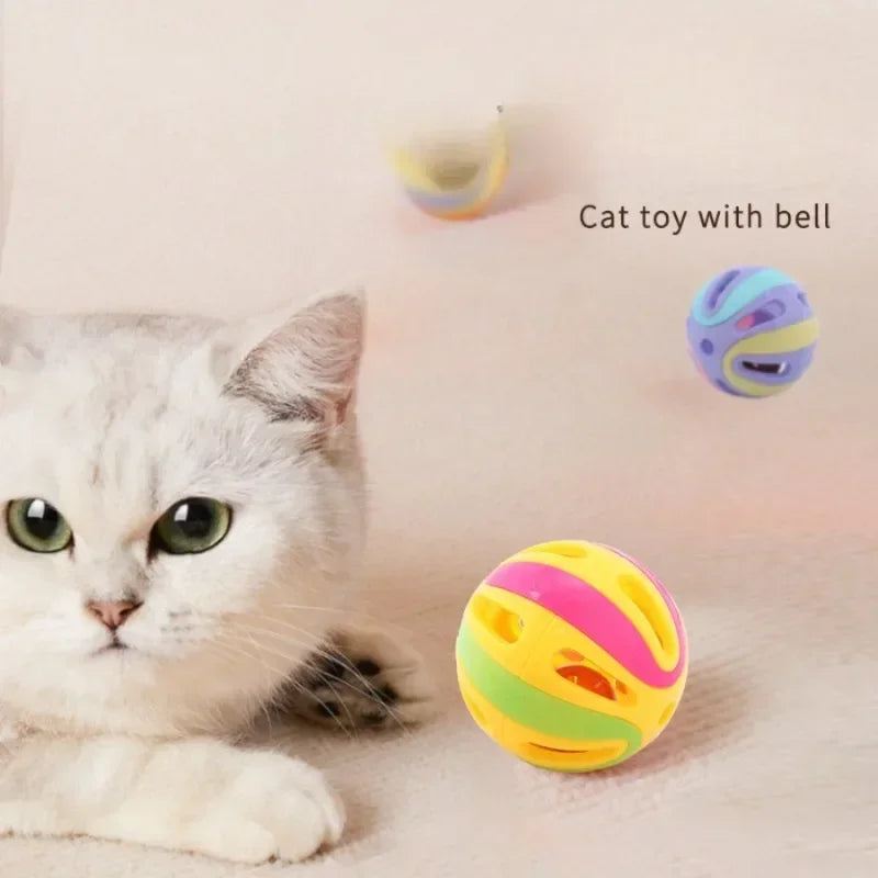 Cat Toys Colorful Splicing Bell Ball