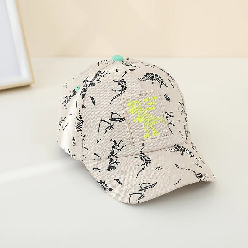Children's Kids Baseball Cap for Girl Boy Hat Animal Dinosaur Printed Toddler Peaked Caps