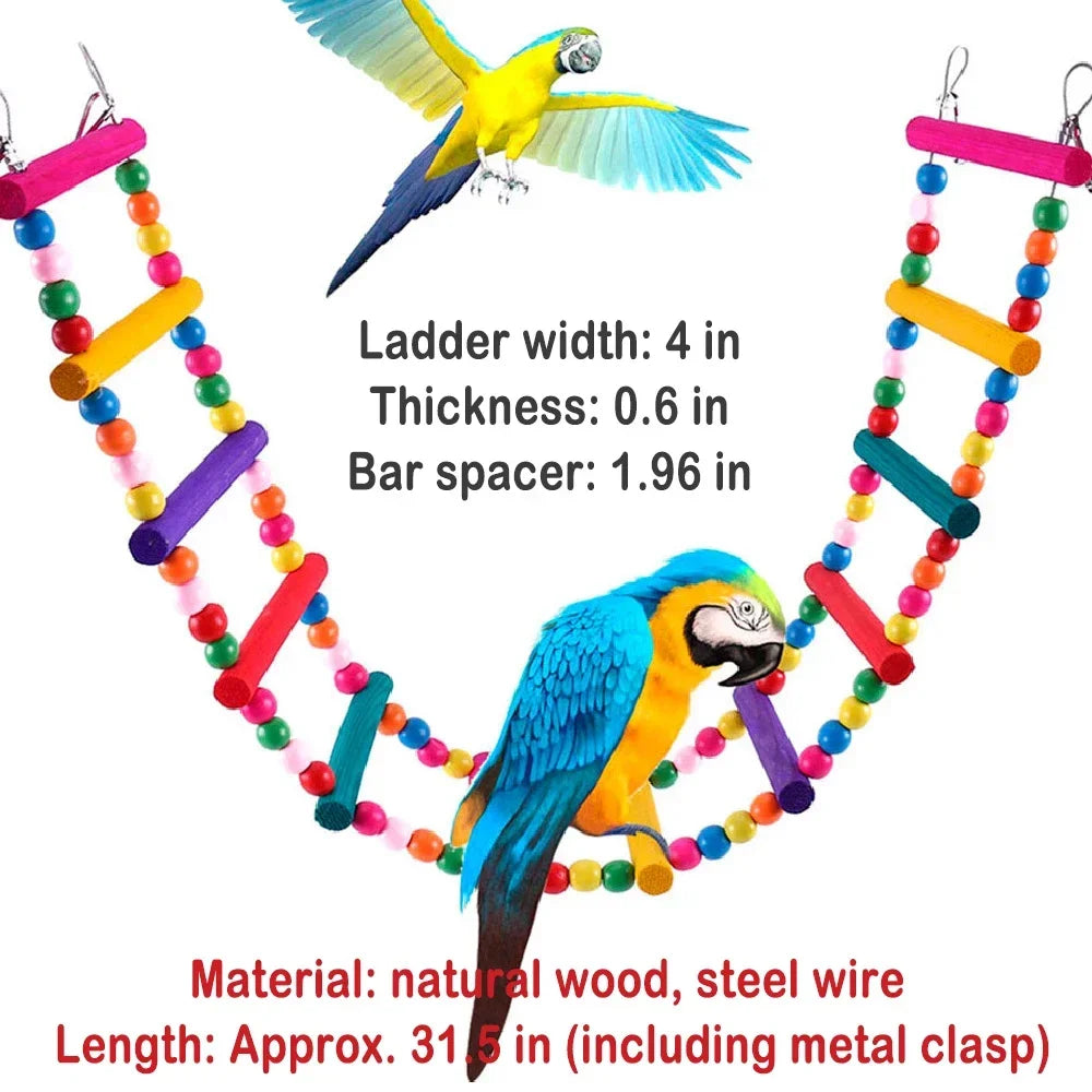 Birds Swing Ladder Toys Hemp Rope Net