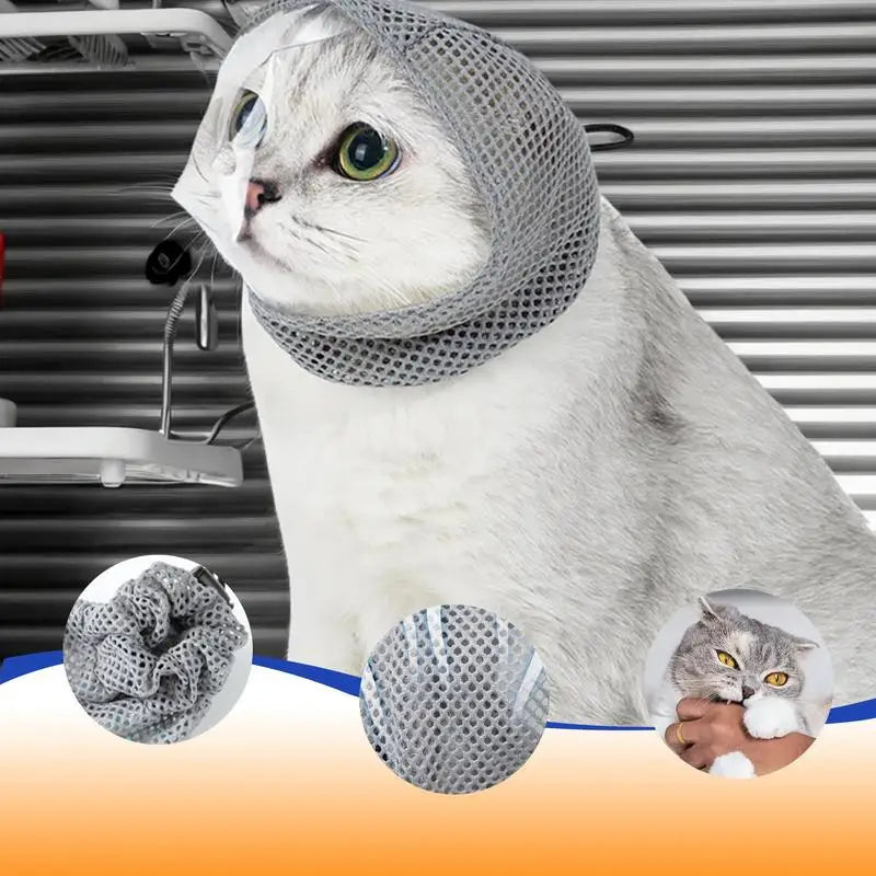 Cat Hood Anti-Bite Breathable Kitten Face Protection