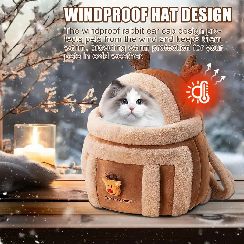 winter Warm Pet Carrier Bag Small Cats Dogs