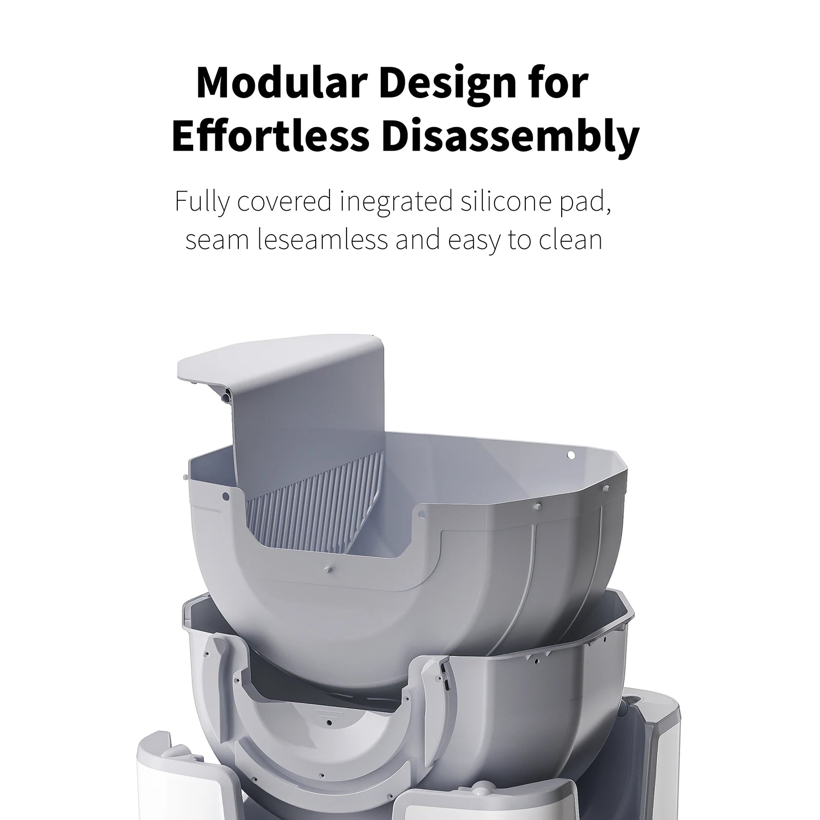 F6 Self-Cleaning Litter Box - Open-Top Automati