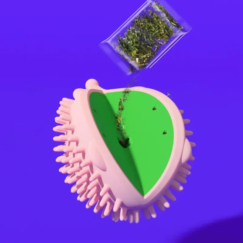 Cat Self Groomer With Catnip Soft Cat Wall Corner Massage Cat Comb Brush Rubs The Face With A Tickling Comb Pet Grooming Tools