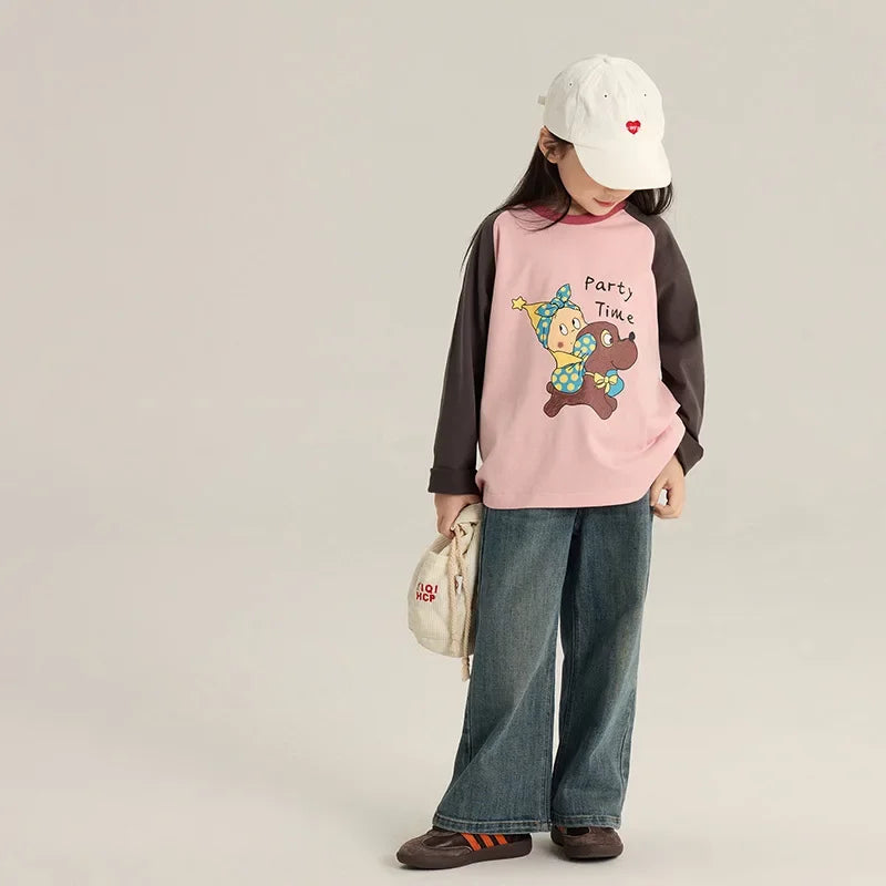 Honey Cherry Children's Cartoon Shoulder Long-sleeved T-shirt Autumn