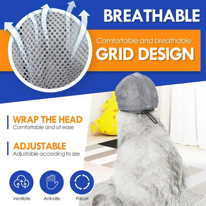 Cat Hood Anti-Bite Breathable Kitten Face Protection