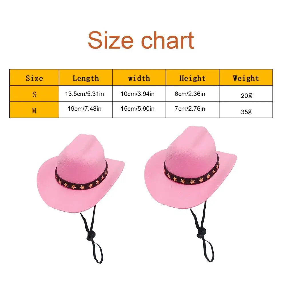 Adjustable Funny Pet Hat Breathable Pet Cowboy Hat